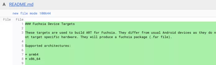 代码显示谷歌Fuchsia能运行Android应用程序