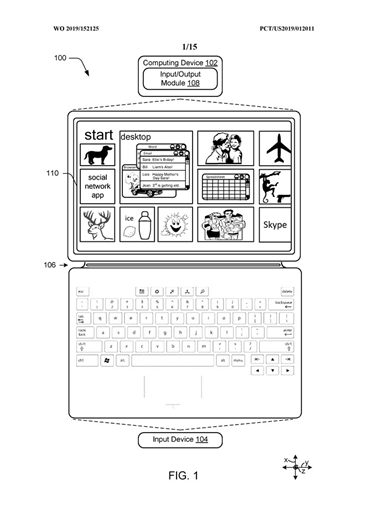 微软新平板键盘专利曝光，类似于苹果的Mac