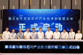 Eight companies and universities in Hubei province in middle China cooperate to work on automotive-grade chips