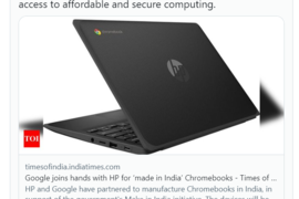 谷歌将在印度生产笔记本电脑 印度吸引科企再下一城