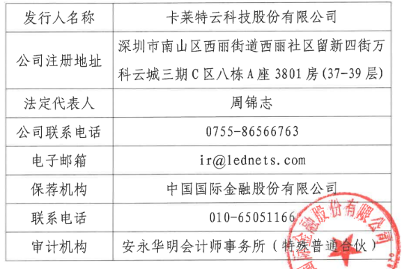 视频图像显示科技企业卡莱特拟创业板ipo已进行辅导备案